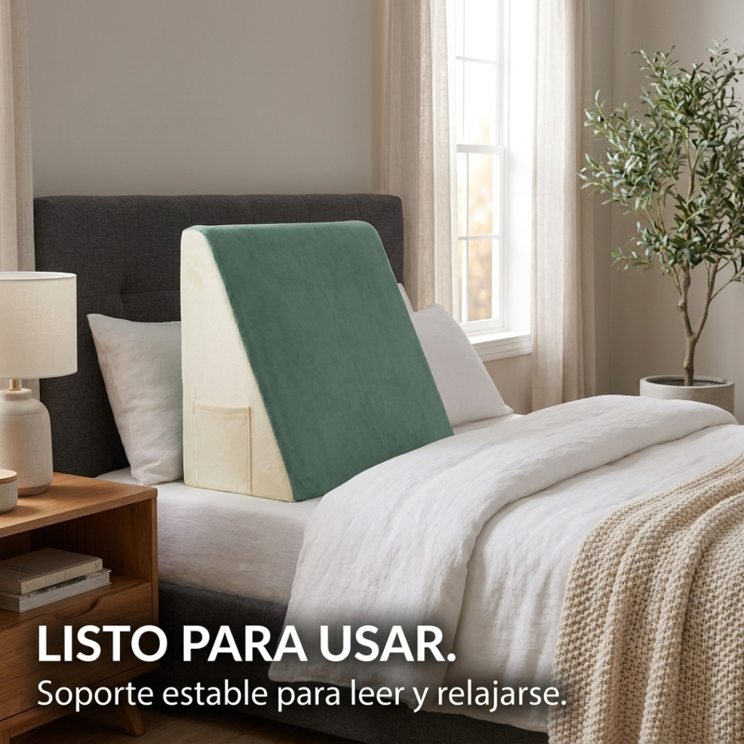 Respaldo Almohada Triangular Memory Foam Suave