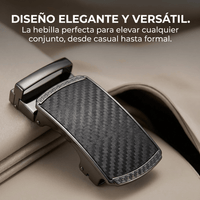 Cinturón De Cuero Para Hombre Con Ajuste Fácil sin Agujeros - Muy Moderna Uruguay
