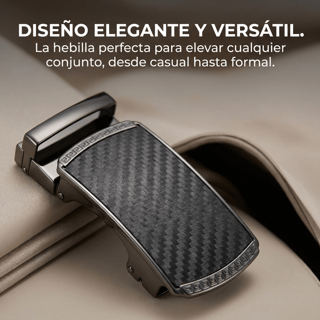 Cinturón De Cuero Para Hombre Con Ajuste Fácil sin Agujeros - Muy Moderna Uruguay