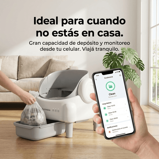 Arenero Gato Automático Autolimpiante Open Top - Ecoinnova - Muy Moderna Uruguay