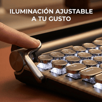 Teclado Bluetooth Mecánico Retro Switch Blue Inalámbrico - Muy Moderna Uruguay