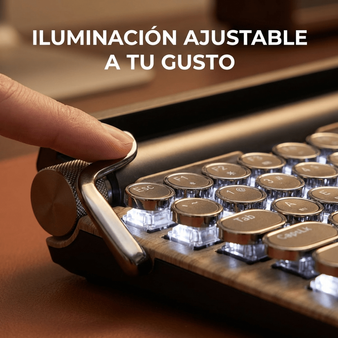 Teclado Bluetooth Mecánico Retro Switch Blue Inalámbrico - Muy Moderna Uruguay
