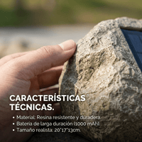 Foco LED tipo Piedra Recargable con el Sol - Muy Moderna Uruguay
