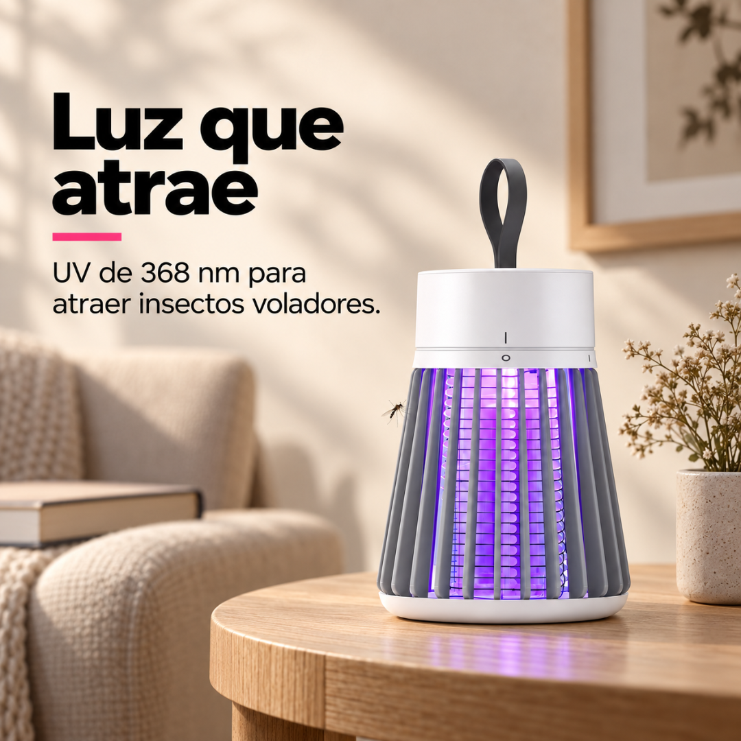 Mata Mosquitos Eléctrico Recargable USB UV para Interior