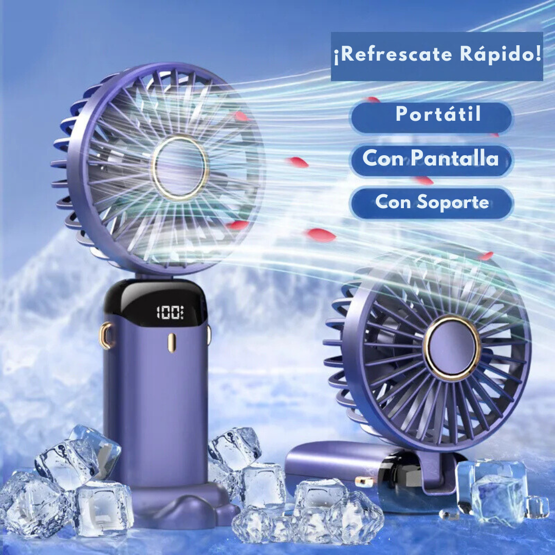Mini Ventilador De Mano Portátil 5 Velocidades