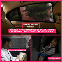 Pack x2 Cubre Ventanas laterales de Auto con Protección Solar UV
