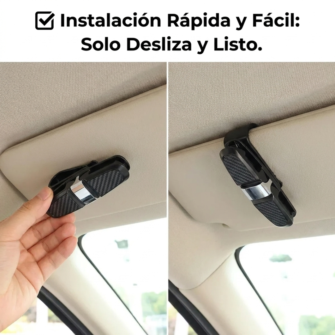 Kit x2 Soporte Porta Lentes para Parasol de Auto