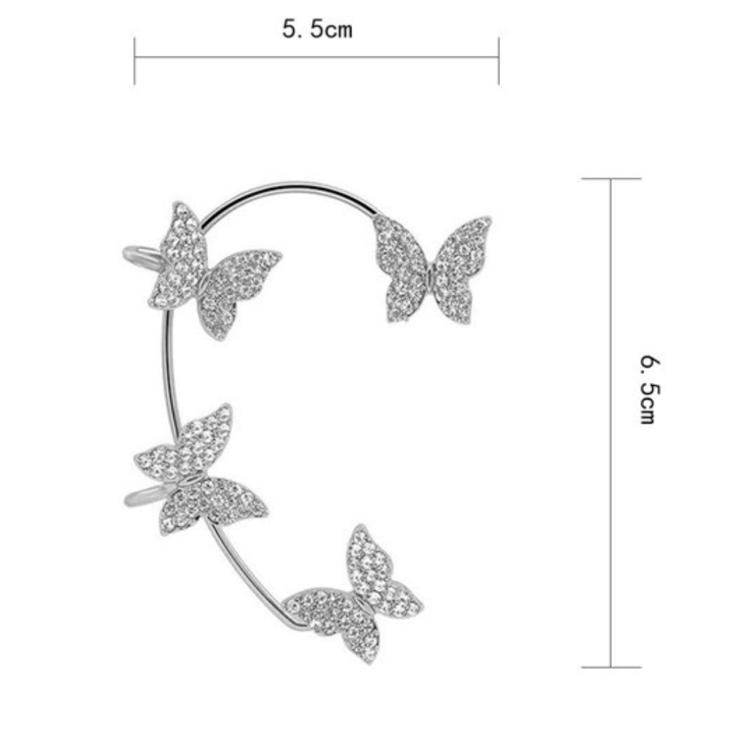 Caravanas Trepadoras de Mariposas Sin Perforacion