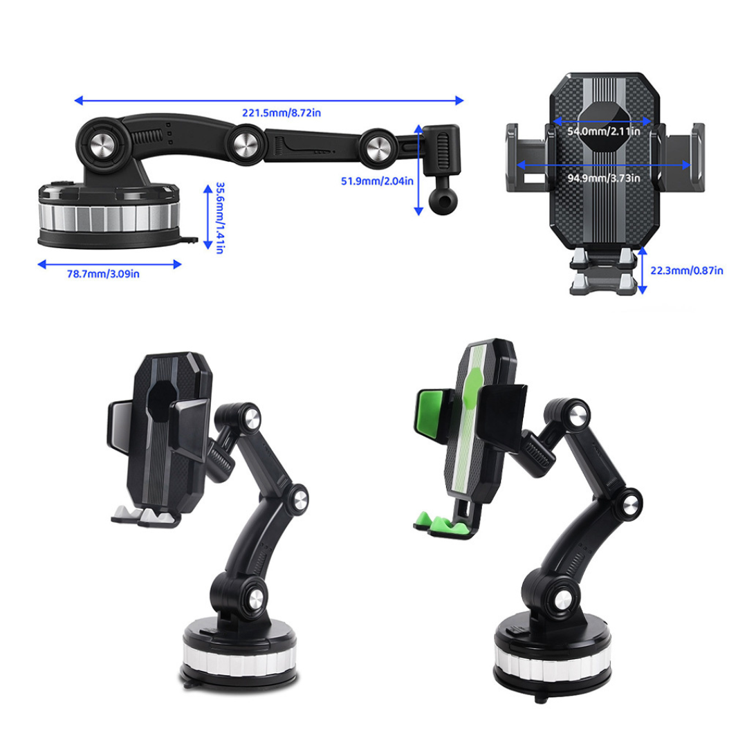 Soporte Celular Con Ventosa Articulado Ajustable Para Auto