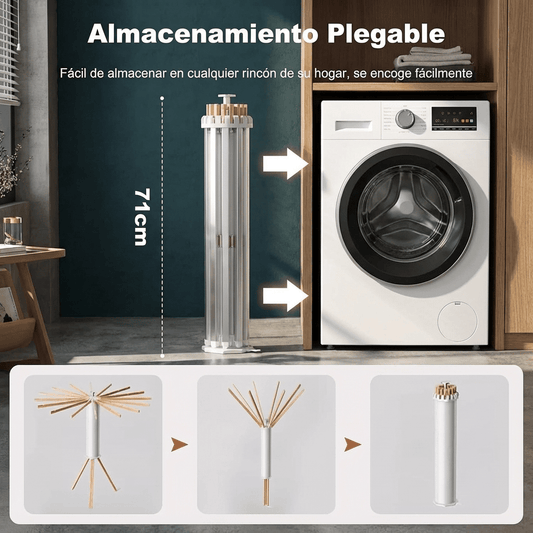 Tendedero De Ropa Plegable Extensible Redondo - Muy Moderna Uruguay