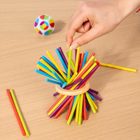 Juego de Mesa Torre de Equilibrio de Madera con Pelotas 3 en 1