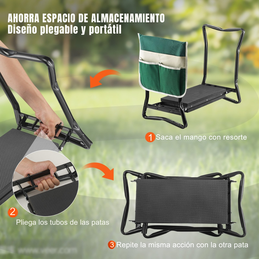 Asiento Arrodillador Plegable para Jardinería