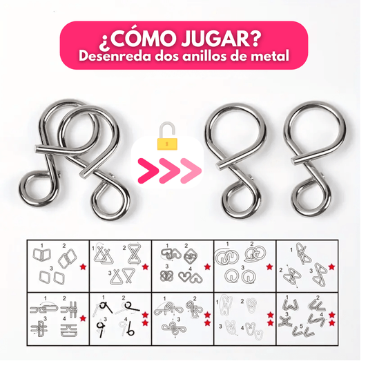 Set x30 Puzzle de Metal Ingenio IQ Para Niños Y Adultos - Muy Moderna Uruguay