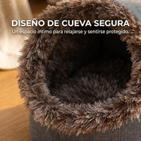 Cama Cueva Térmica Abrigada para Gatos con Almohada