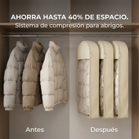Organizador de Ropa Colgante con Compresión para Abrigos