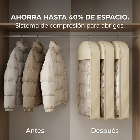 Organizador de Ropa Colgante con Compresión para Abrigos