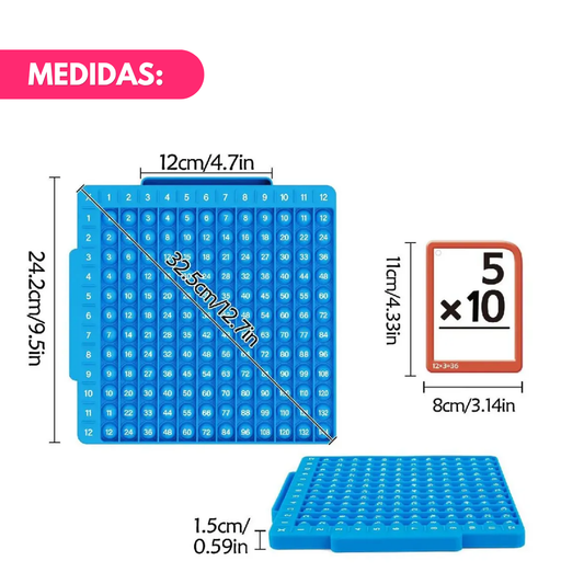 Tablero Matemático Infantil Montessori Con Tarjetas