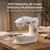Máquina De Coser Portátil Eléctrica Con Pedal Y Luz