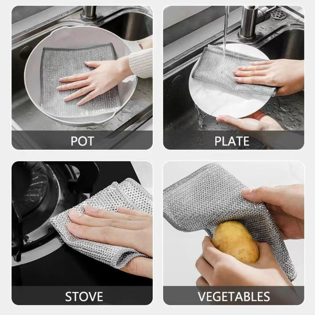 Set de 10 Paños de Aluminio Trenzado para Cocina