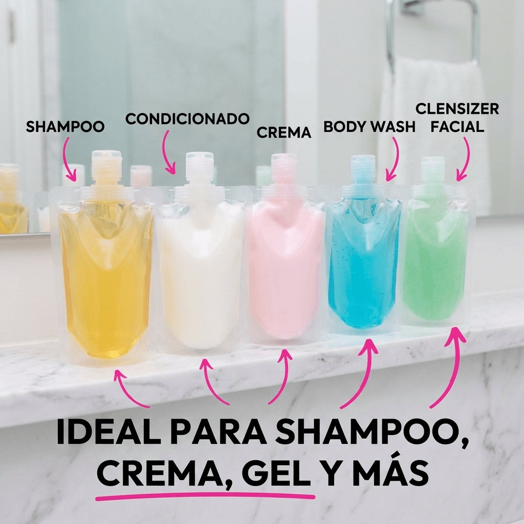 Pack x5 Botellitas de Viaje Reutilizables - Muy Moderna Uruguay