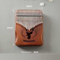 Kalimba de 21 Teclas en Madera de Kaoba