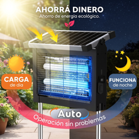 Lámpara Mata Mosquitos Solar UV para Exterior e Interior