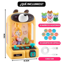 Máquina De Garra Juguete Eléctrico USB Con Muñecos Para Niños