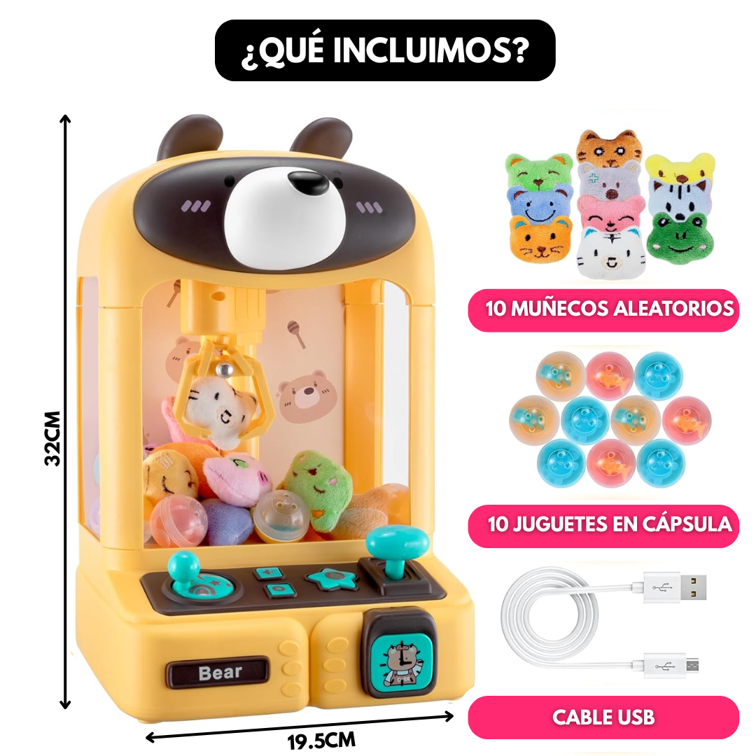 Máquina De Garra Juguete Eléctrico USB Con Muñecos Para Niños
