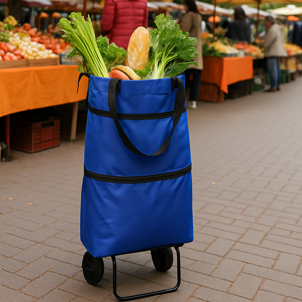 Carrito De Compras Plegable Para Feria y Supermercado