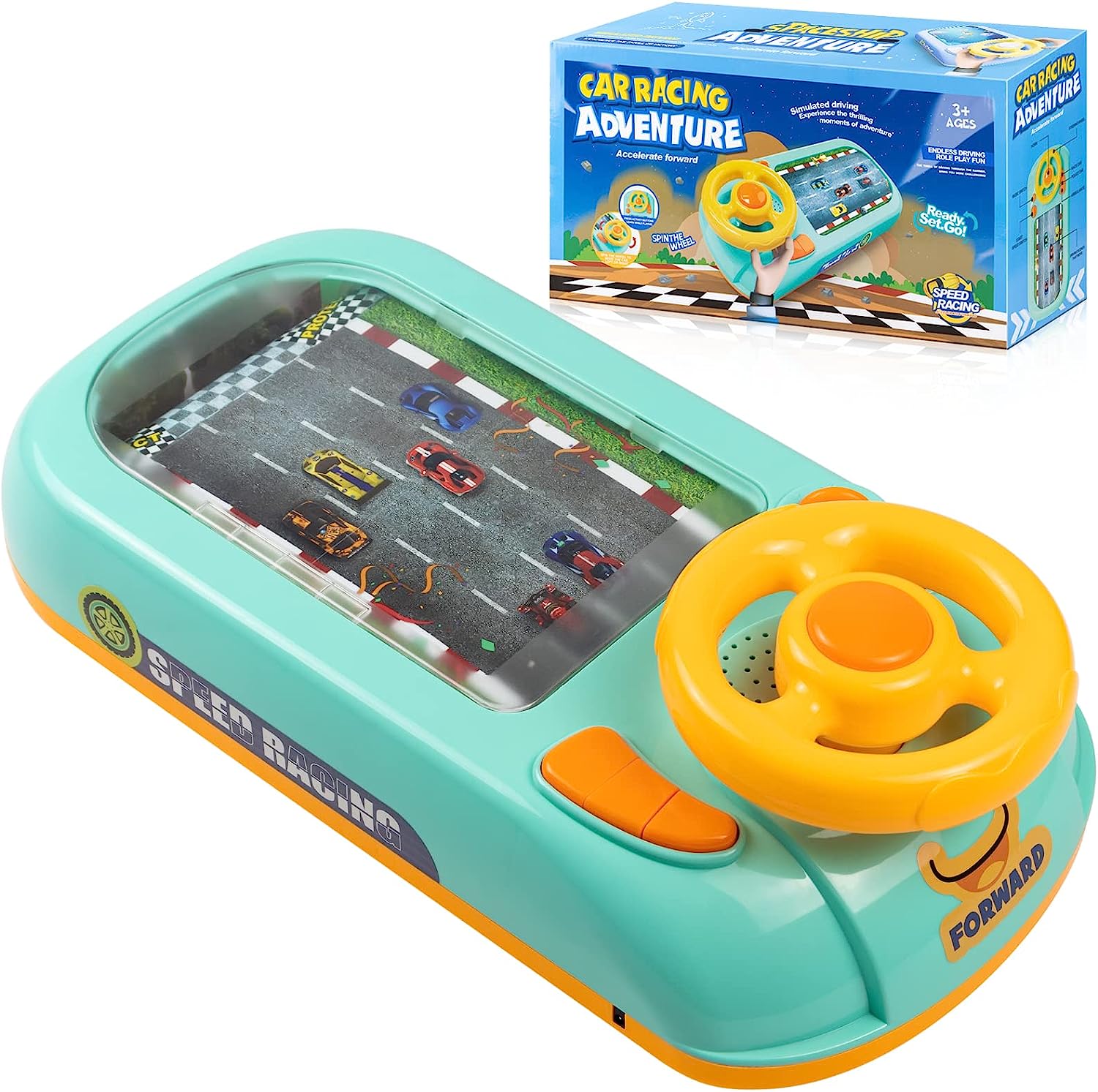 Juego de Carreras con Volante para Niños