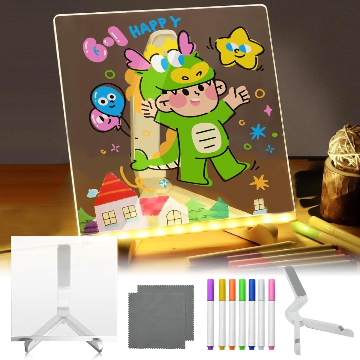 Pizarra LED Mágica Para Dibujar Con Luces Infantil Montessori - Muy Moderna Uruguay