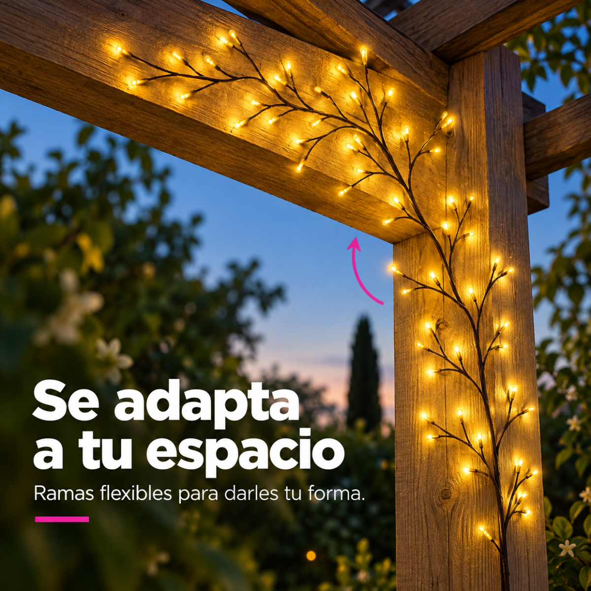 Enredadera Solar 96 LED para Pared y Balcón - Ecoinnova