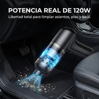 Aspiradora Inalámbrica Portátil Auto 120W Recargable