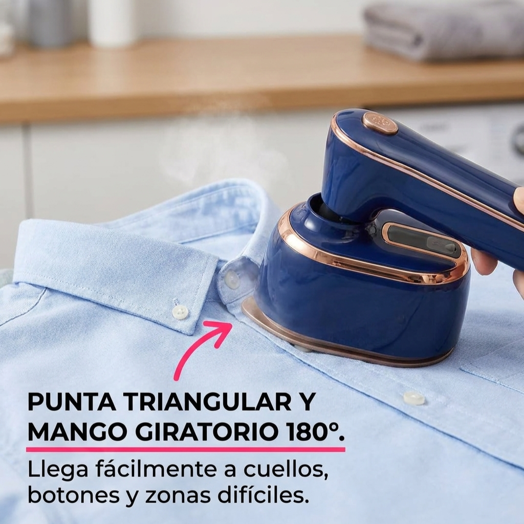 Plancha Vapor Portatil 1200W 100ml Calentamiento Rápido