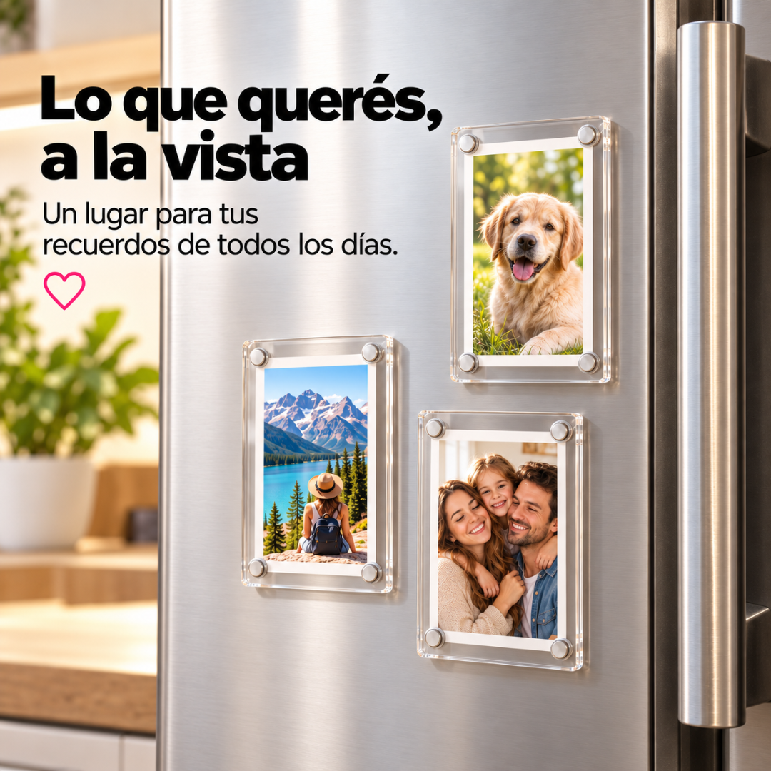 Portarretratos Magnéticos de Acrílico 6x9 cm - Pack de 10