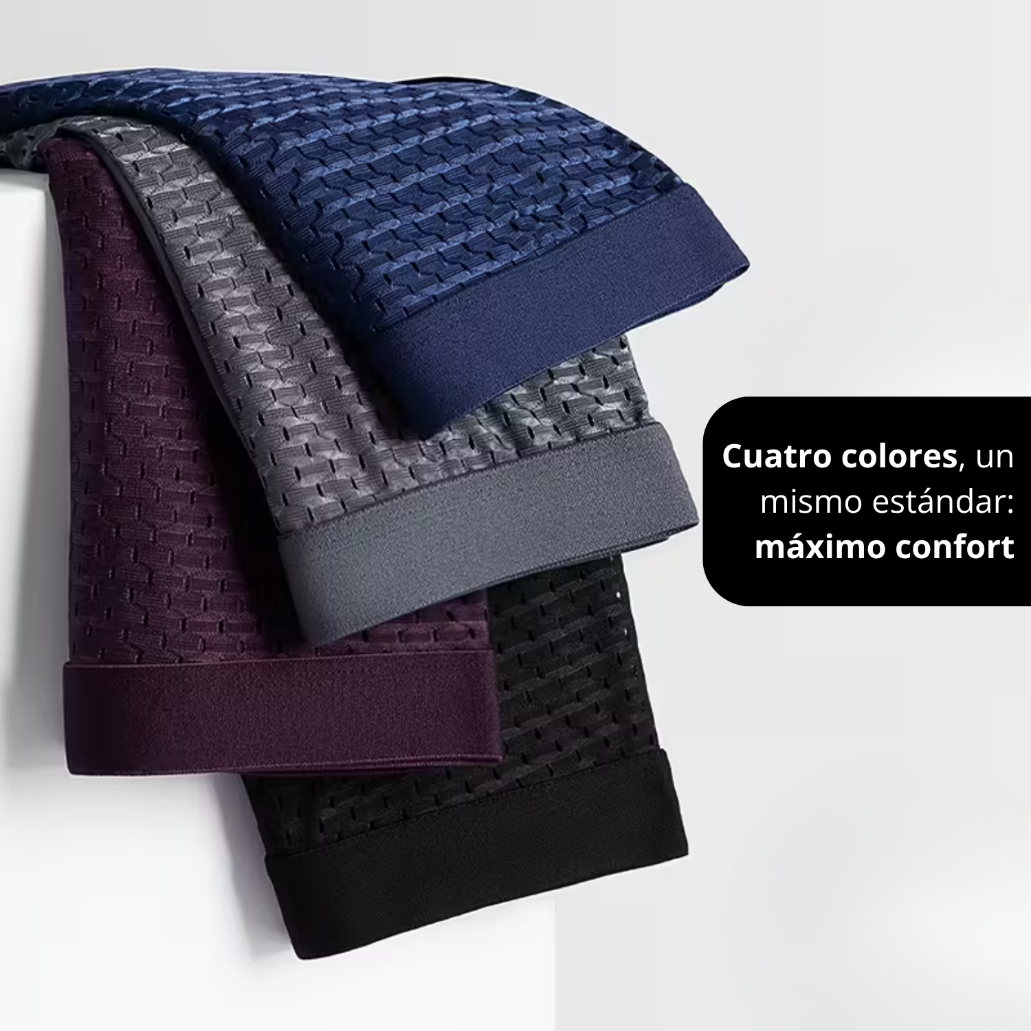 Pack X4 Boxers De Hombre Ice Silk Transpirables Bambú