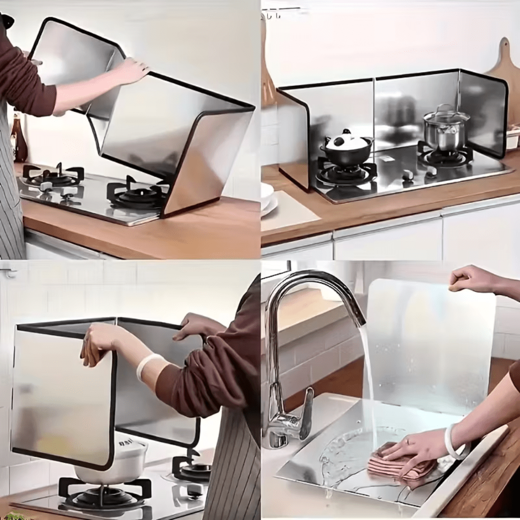 Protector Antisalpicaduras De Cocina De Acero Plegable - Muy Moderna Uruguay