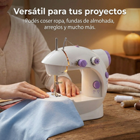 Máquina De Coser Portátil Eléctrica Con Pedal Y Luz