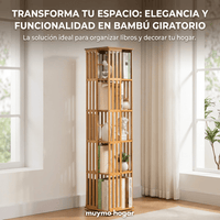 Estanteria de Bambu Giratoria - muymo hogar