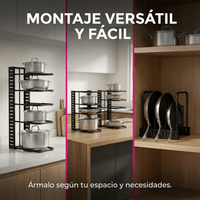 Organizador de Ollas y Sartenes 8 Niveles Ajustable - Muy Moderna Uruguay