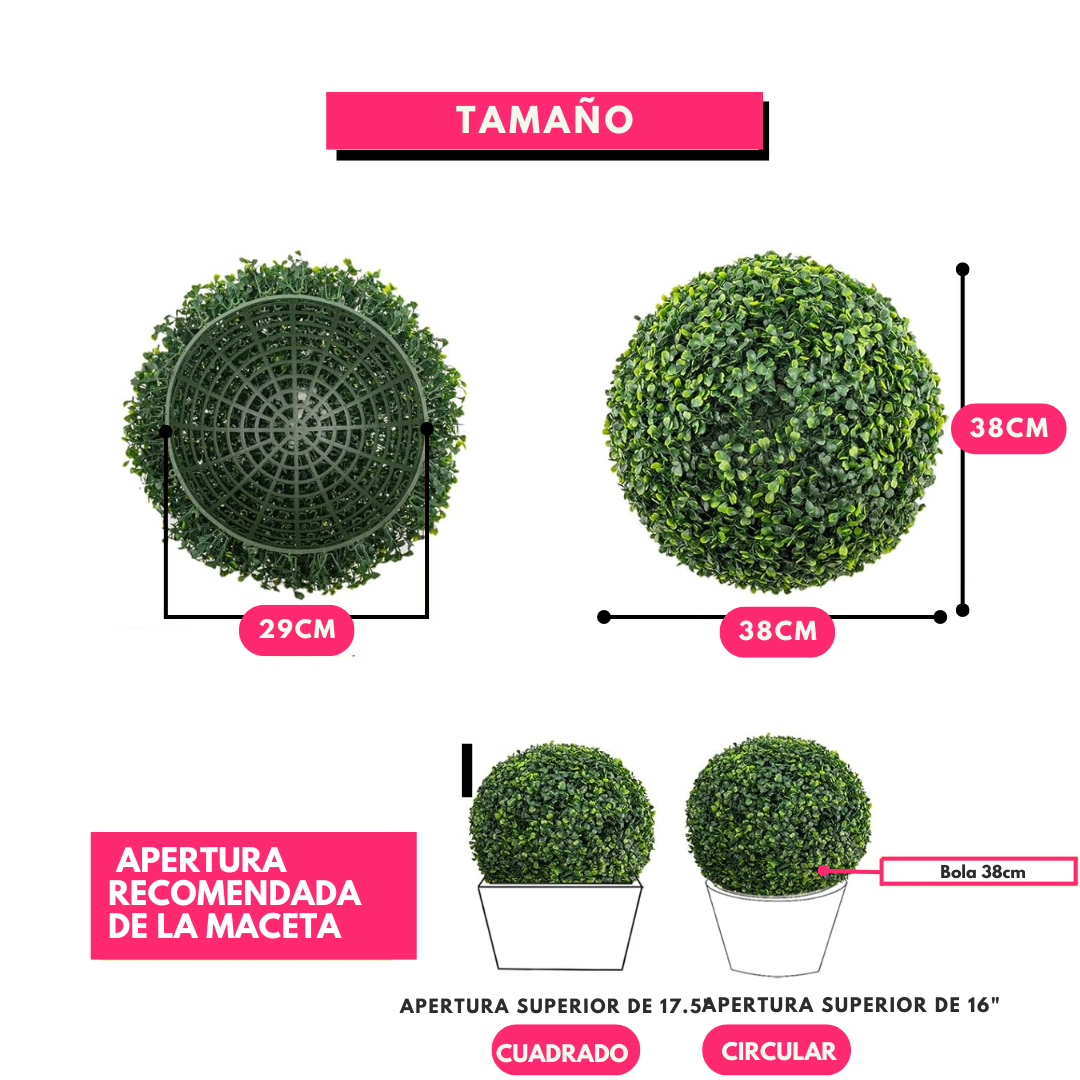 Arbusto Artificial Esfera Topiario