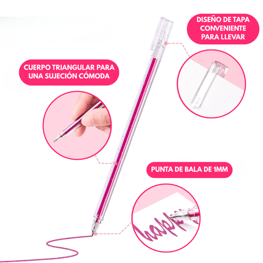 Marcadores Para Niños Dibujo Y Colorear con Glitter x24 - Muy Moderna Uruguay