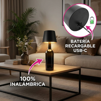 Lámpara Luz LED para Botella Recargable Táctil 3 Modos