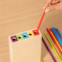 Juego de Mesa Torre de Equilibrio de Madera con Pelotas 3 en 1