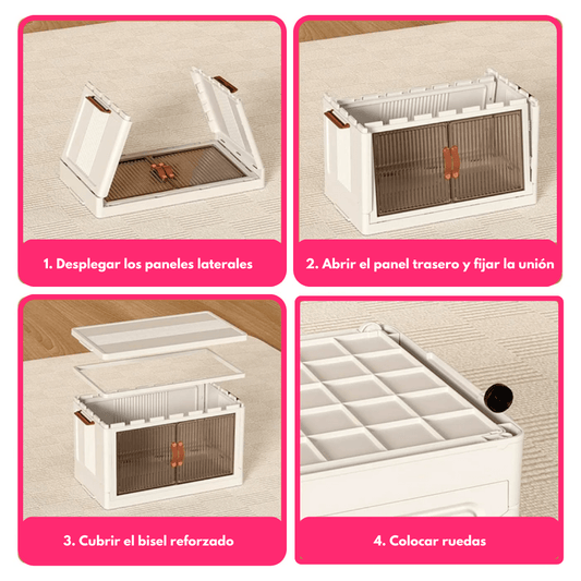 Set De 4 Cajas Organizadoras Apilables - Muymo Hogar - Muy Moderna Uruguay