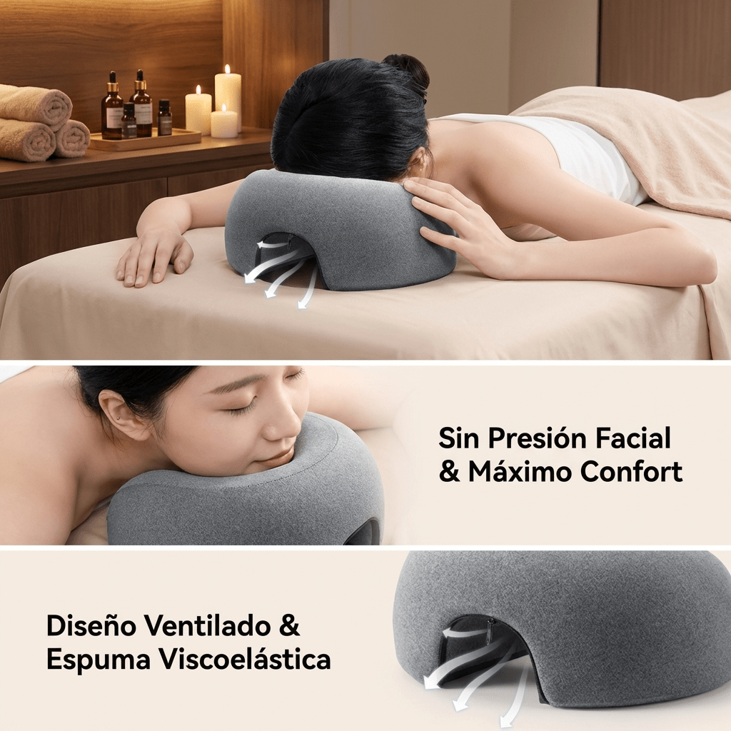 Almohada Viscoelástica De Apoyo Boca Abajo para Masajes - Muy Moderna Uruguay