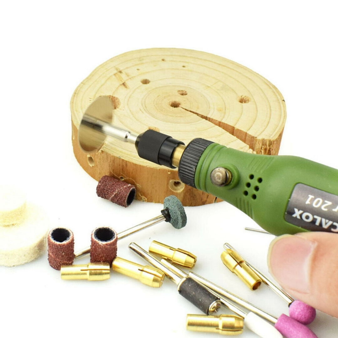 Mini Torno Recargable USB con Accesorios