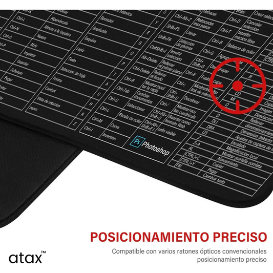 Alfombrilla Para Mouse Con Atajos Excel Word Español atax - Muy Moderna Uruguay