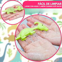 Set 10 Dinosaurios Pegajosos Juguete Lanzar Pared Sticky