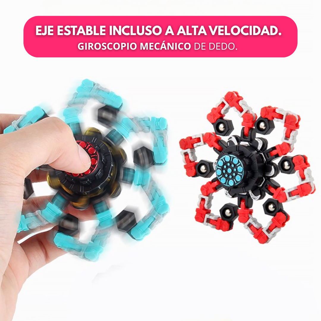 Set 4 Fidget Spinner Transformables Antiestrés Juguete Sensorial